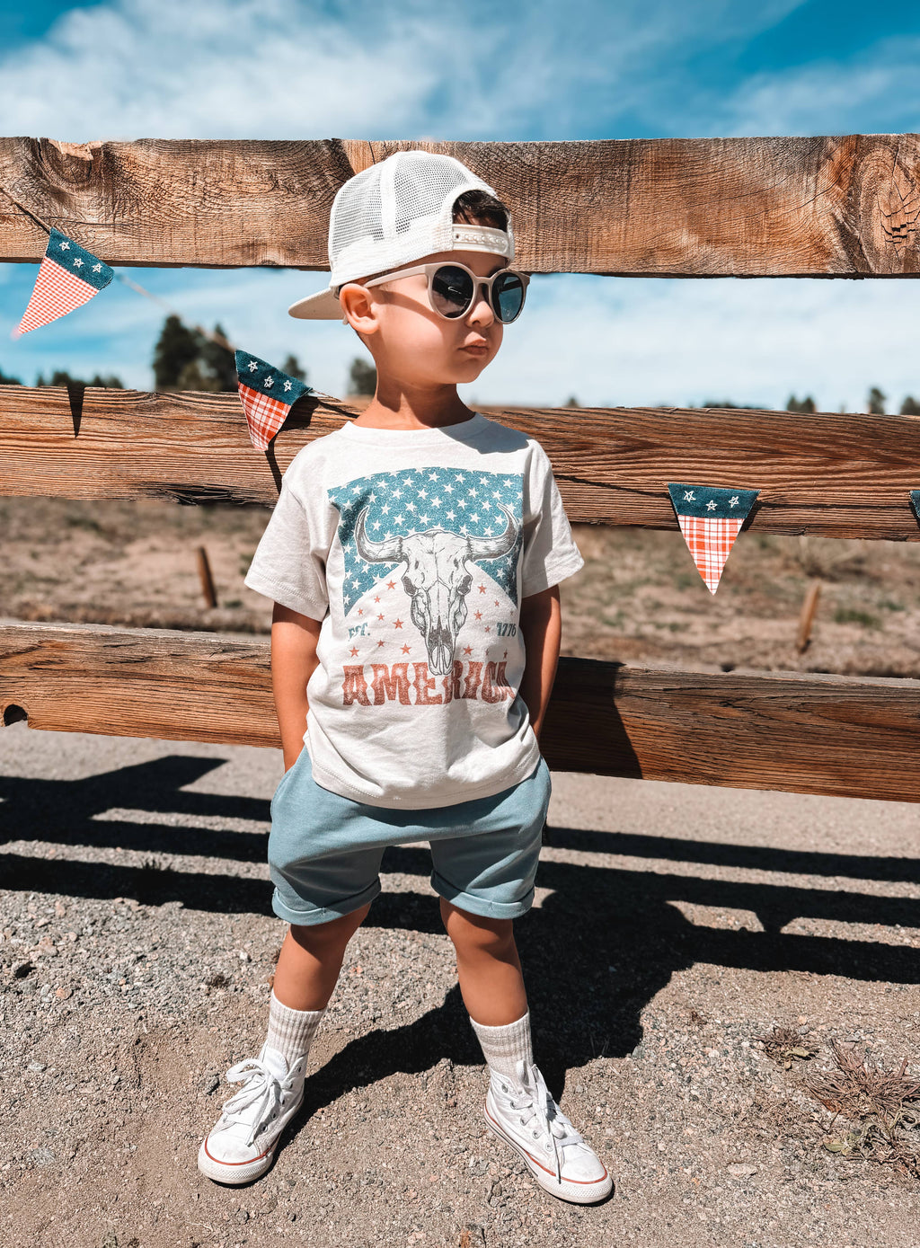 Vintage Western America Kids Graphic