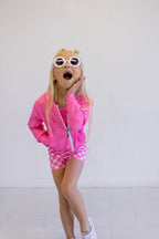 Pretty in motion- bubblegum check 2 piece set